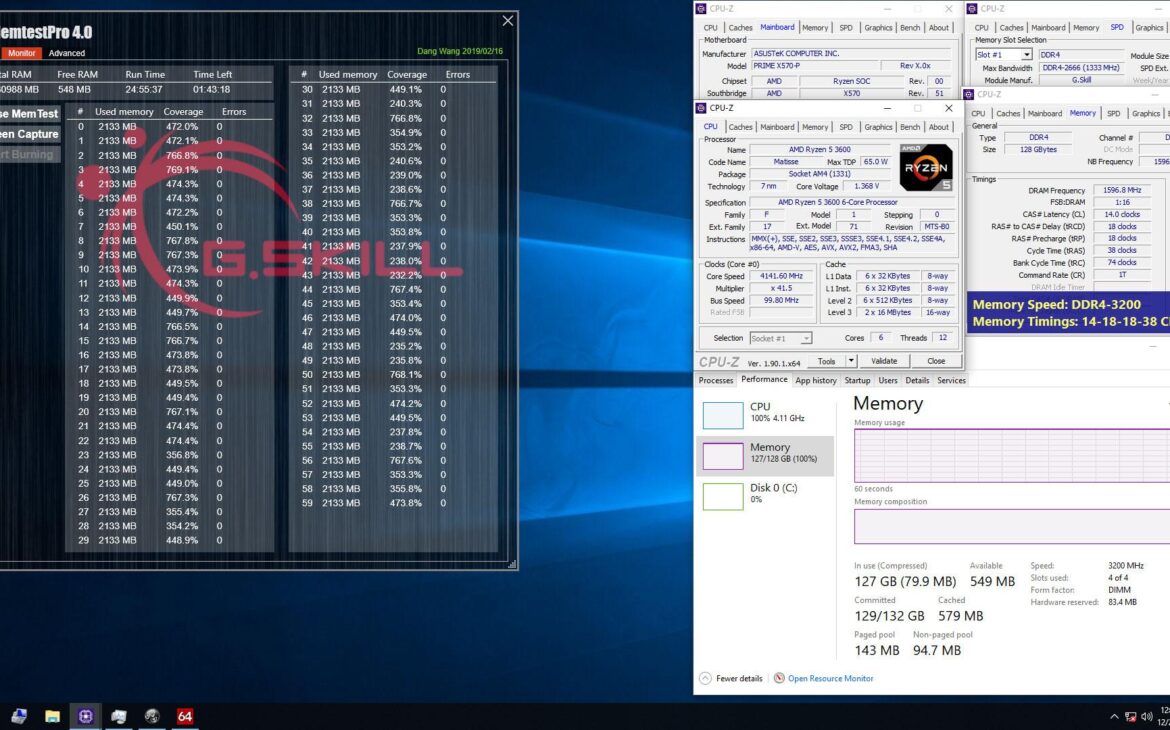 gskill 4x32go ddr4 3200 screenshot t