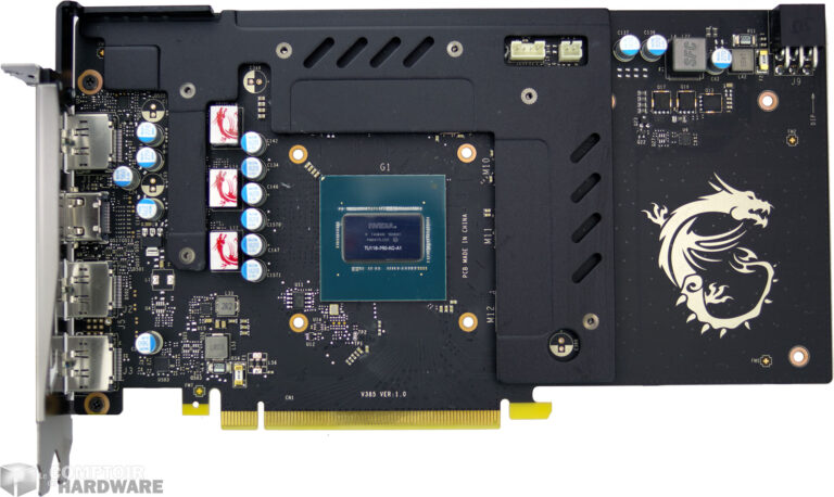 MSI GTX 1650 SUPER Gaming X : radiateur mémoire et VRM