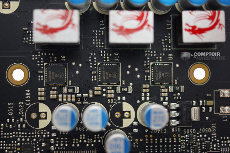 MSI GTX 1650 SUPER Gaming X : étage d'alimentation