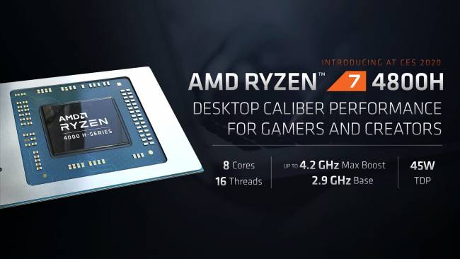 amd ryzen 4000 mobile slide