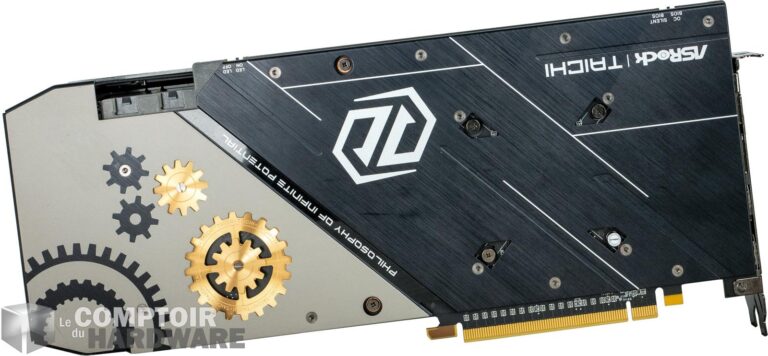 asrock rx 5700 xt taichi x - vue de derrière