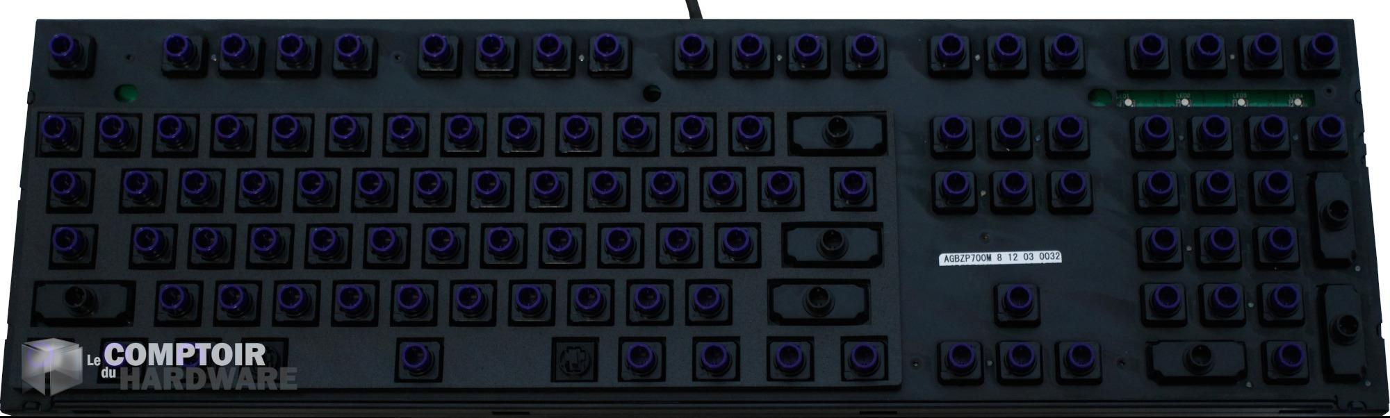 REALFORCE : avec le key spacer, vu de haut