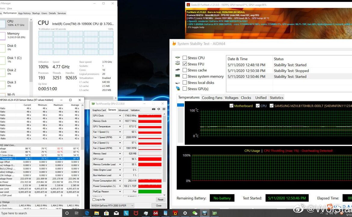 10900k temperature burn t
