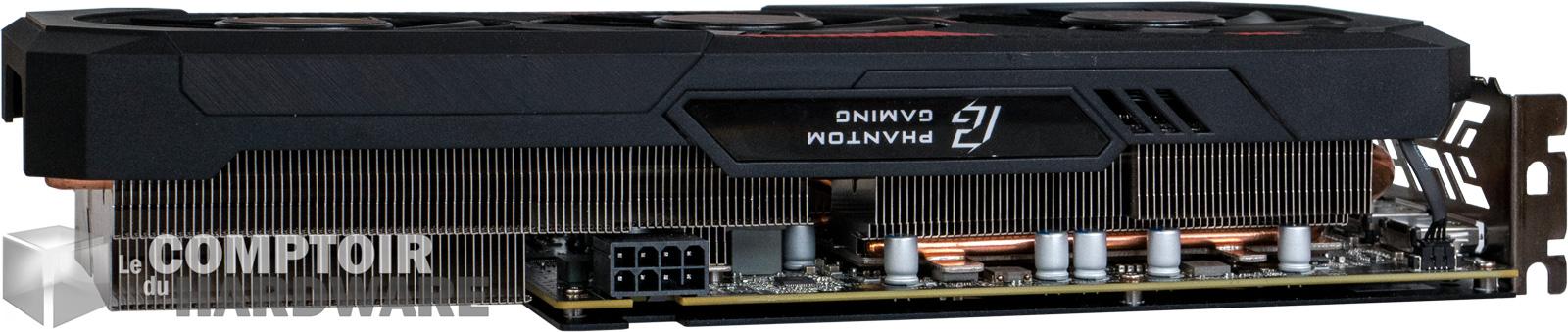 asrock rx 5600 xt phantom gaming d3 - vue de la tranche