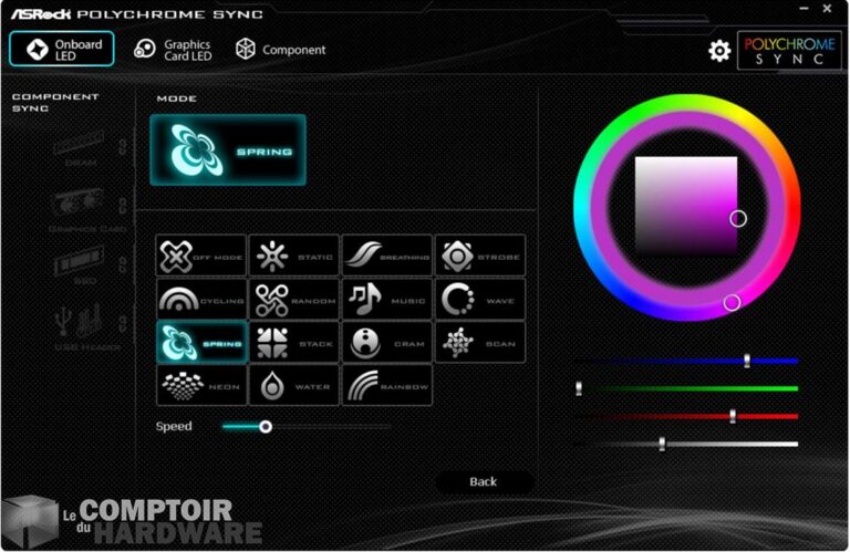 asrock z490 taichi - applications : polychrome sync