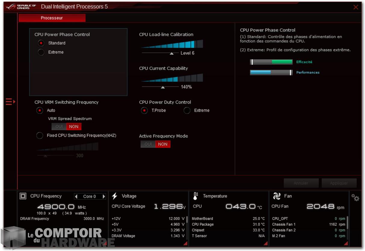 asus rog strix z490 a - ai tweaker : digi+ VRM