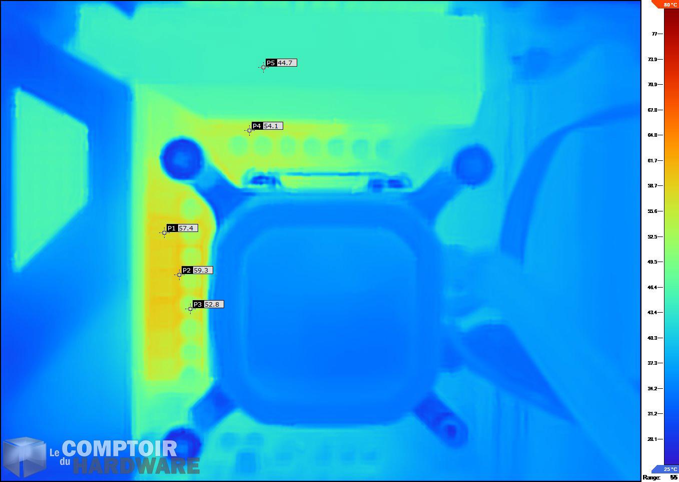 gigabyte z490 vision g - image ir à 95 W