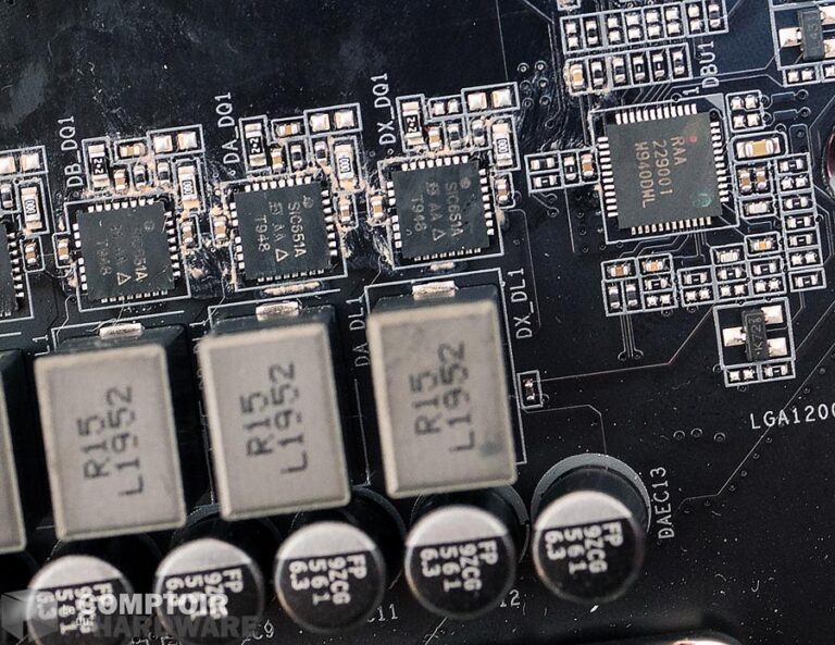 gigabyte z490 vision g - zoom sur les VRM