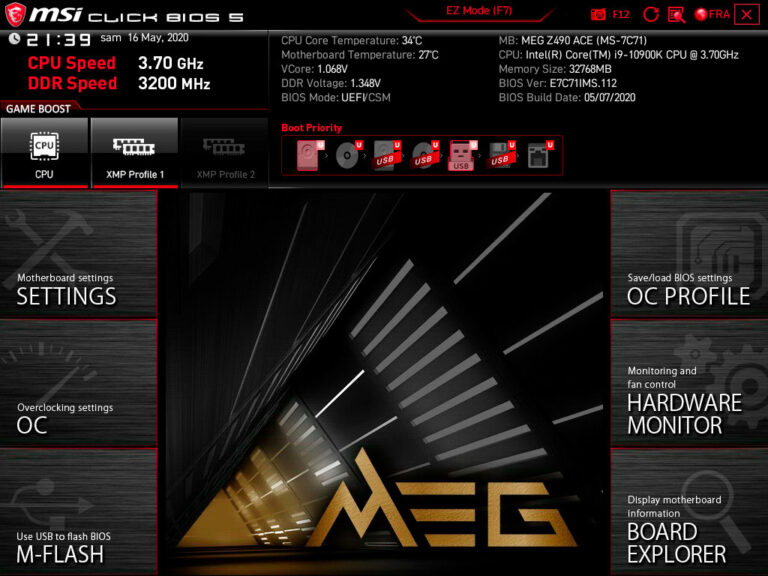 Et la version plus complète de l'UEFI