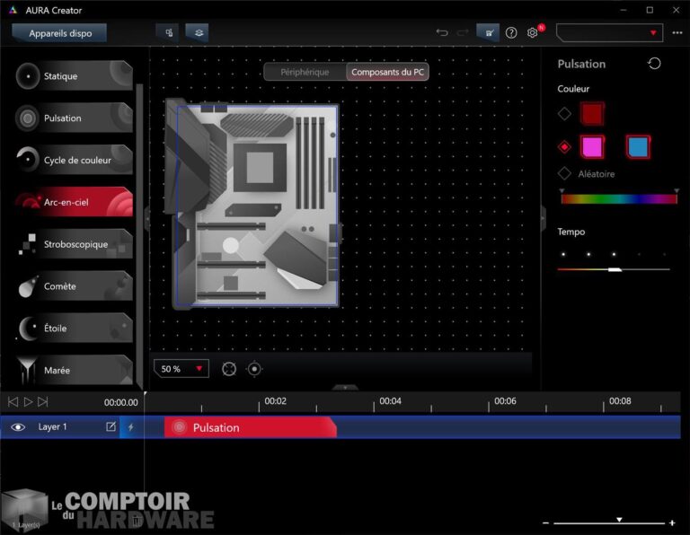 asus rog maximus xii hero wifi - applications : aura creator