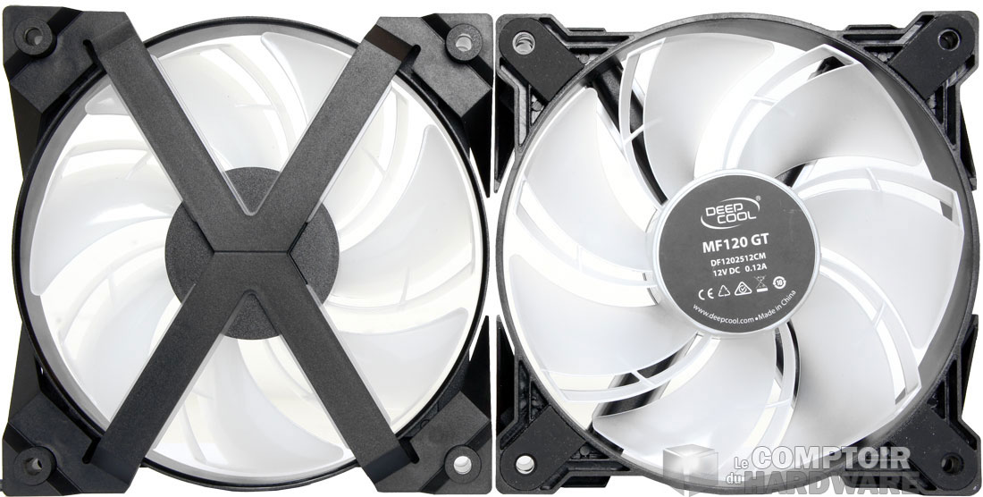 Le MF 120 GT côté cadre et côté hélice