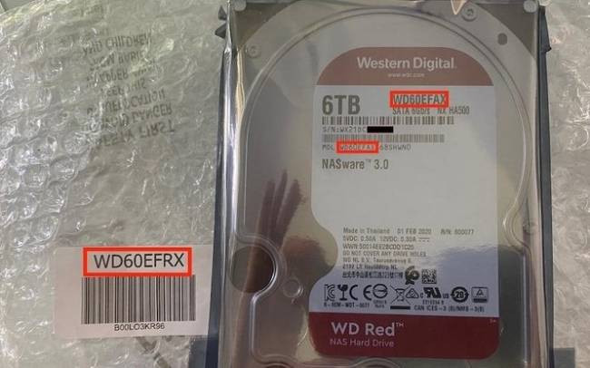 western digital wd60efrx wd60efax erreur