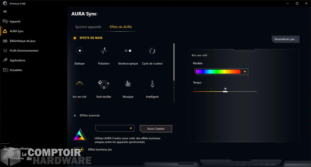 asus tuf gaming rtx 3080 - armoury crate : aura