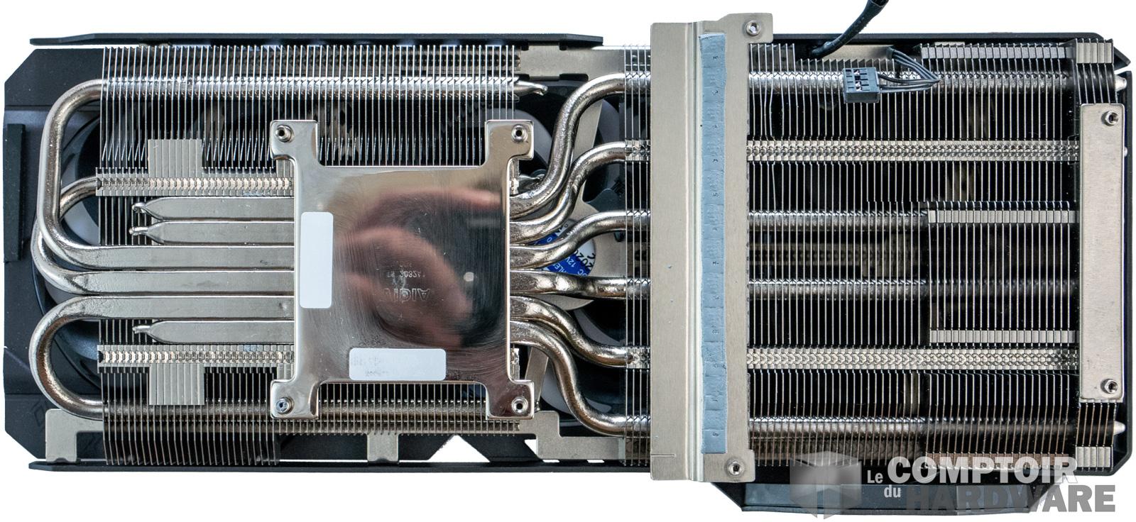 asus tuf gaming rtx 3080 - zoom sur le radiateur