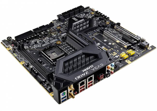 evga z490 dark kingpin backpanel