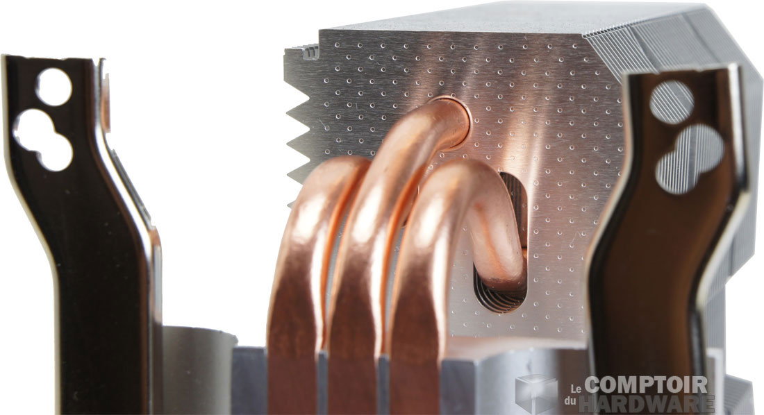 Les fixations et le design bosselé des ailettes