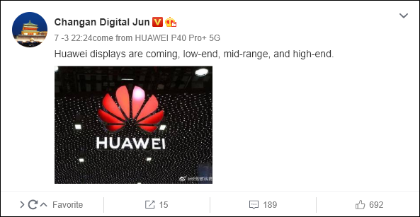 huawei display weibo rumeur