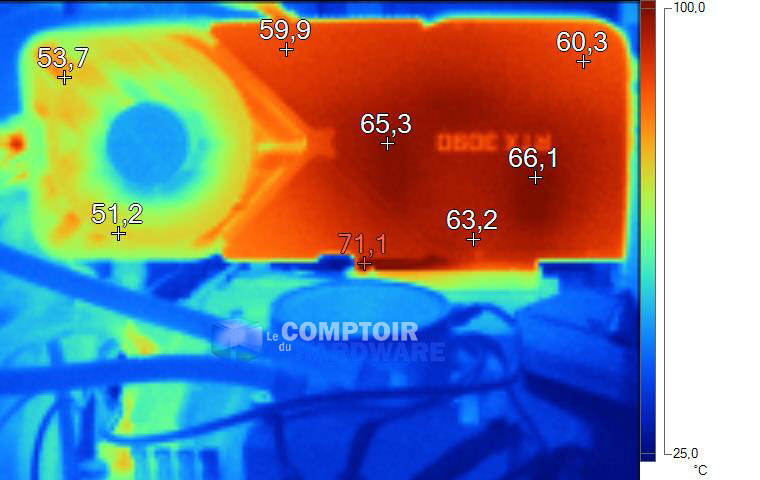 Image thermique de la RTX 3090 Founders Edition