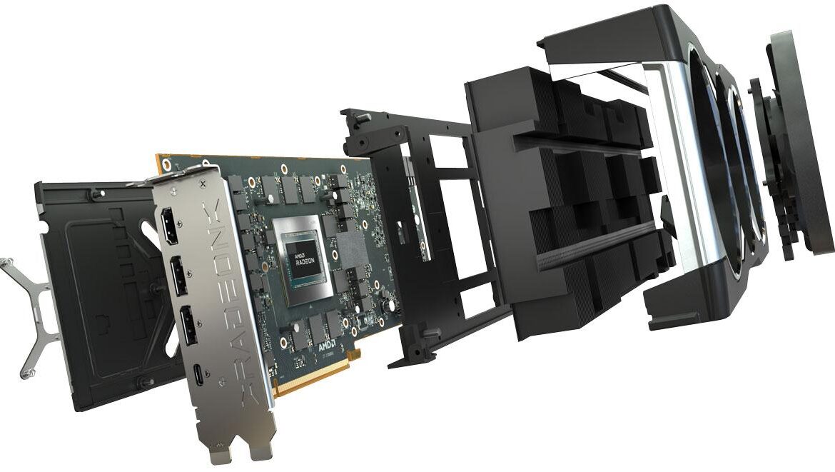 RX 6800 / XT & 6900 XT référence : vue explosée