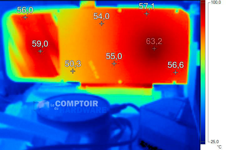 Image thermique de la RTX 3070 Founders Edition en charge