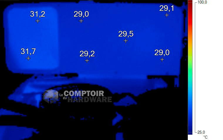 Image thermique de la RTX 3070 Founders Edition au repos