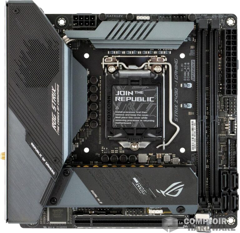 asus rog strix z490-i - vue de face