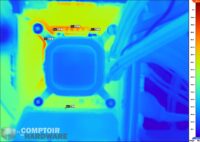 asus rog strix z490-i - image ir sous charge de 150 W