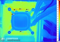 asus rog strix z490-i - image ir sous charge de 95 W