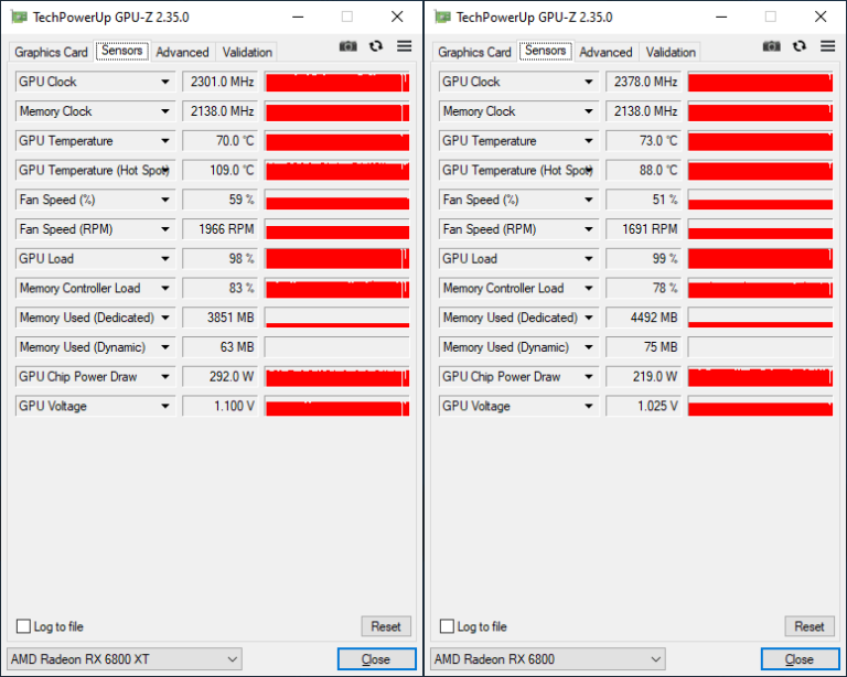 RX 6800 & 6800 XT overclockées