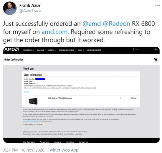 frank azor twitter achat