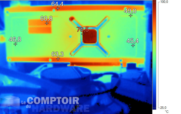 Image thermique de la RX 6800 XT en charge