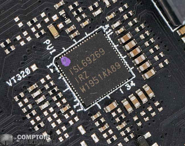 nzxt n7 z490 - zoom sur les vrm