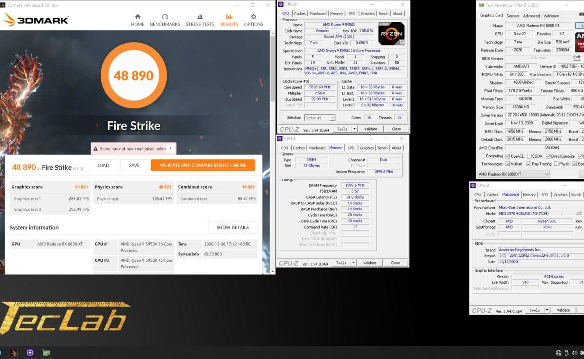 rx6800xt firestrike record t