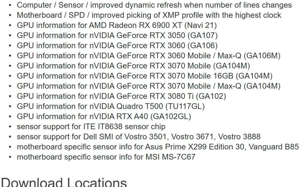 aida64 prêt pour les futures RTX 3000 ?