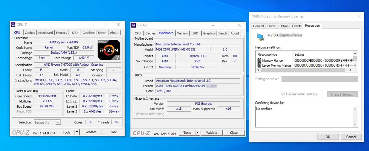 amd sam 4700g cpuz