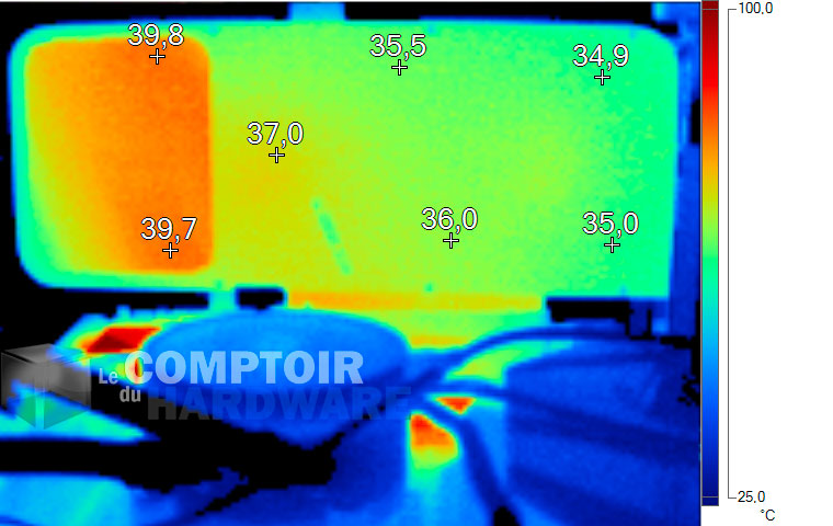 Image thermique de la RTX 3060 Ti Founders Edition au repos