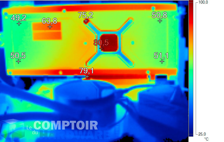 Image thermique de la RX 6900 XT en charge