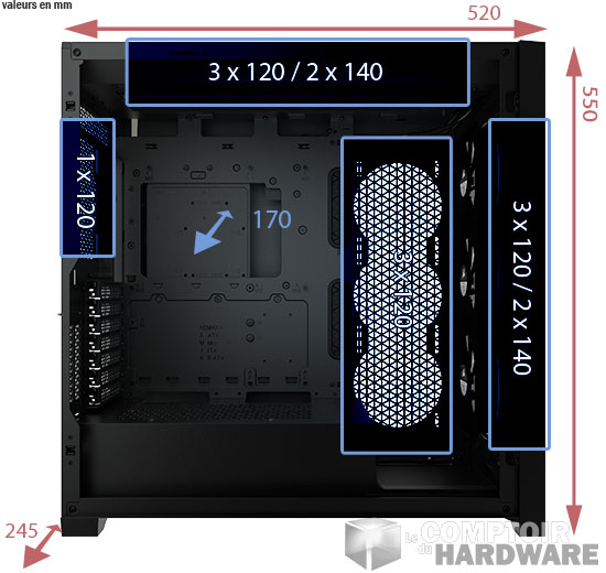 corsair 5000 dimensions