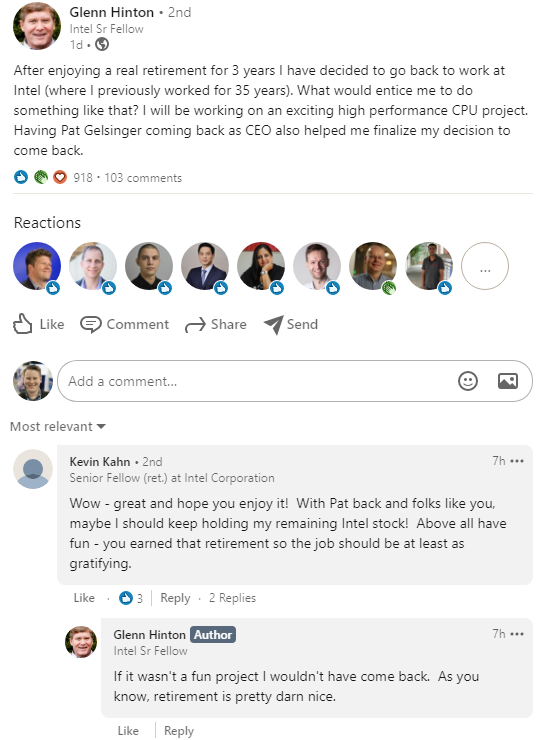 glenn hinton sur linkedin