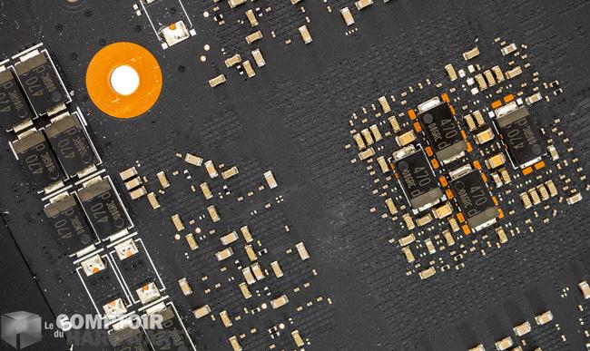 asus tuf gaming rtx 3070 - condensateurs de découplage