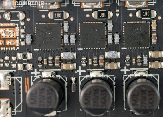 asus tuf gaming rtx 3070 - zoom sur les vrm