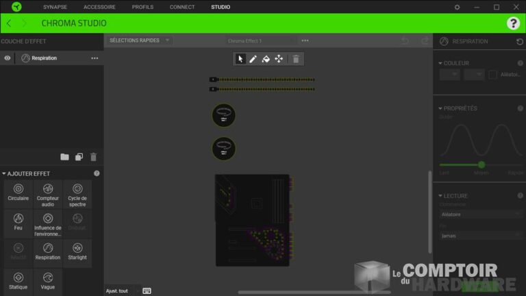 asrock x570 taichi razer edition - app : chroma studio