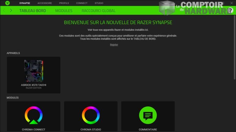 asrock x570 taichi razer edition - app : razer synapse