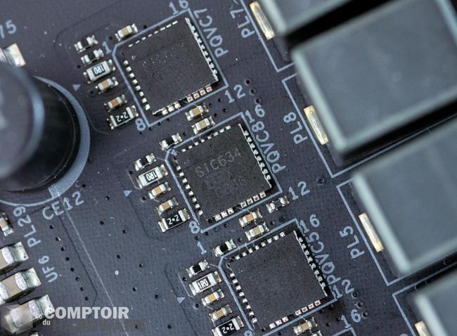 asrock x570 taichi razer edition - zoom sur les VRM