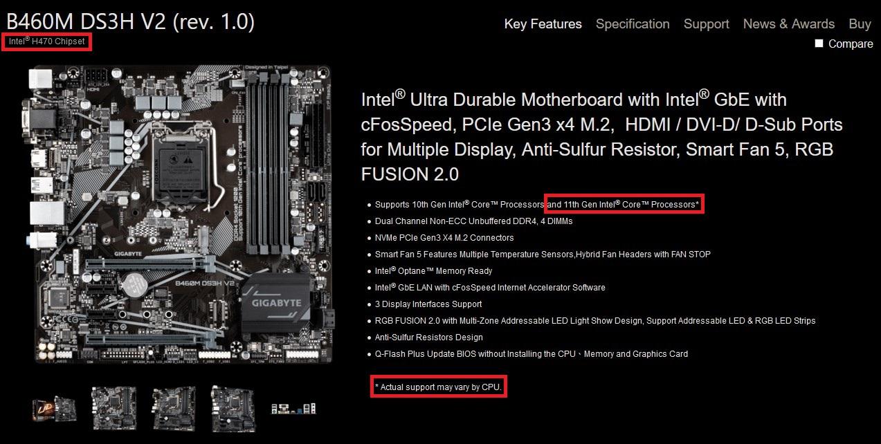 gigabyte b460m ds3h v2