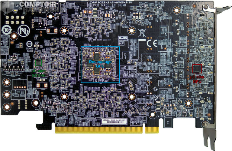 la face arrière du PCB