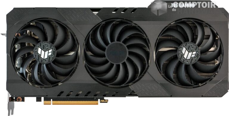 asus tuf gaming rx 6800 xt - vue de face