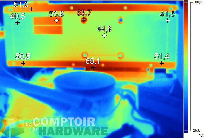 Image thermique de la RX 6700 XT en charge