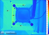 asus rog maximus xiii extreme - image IR sous charge de 150 W