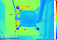 asus rog maximus xiii extreme - image IR sous charge de 225 W